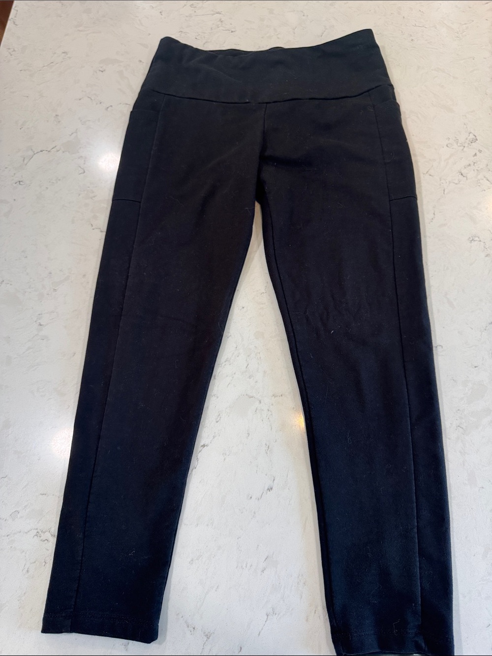 Women's Black High-Rise Ponte Leggings
